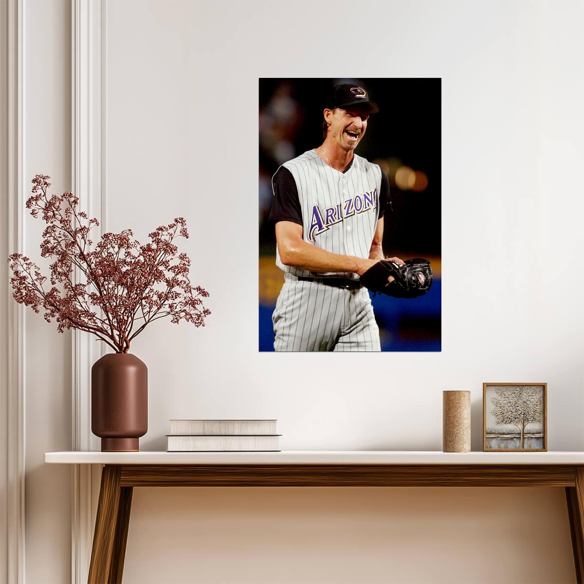 Randy Johnson Arizona Diamondbacks | On The Mound | Vintage Baseball Poster - Sports Poster