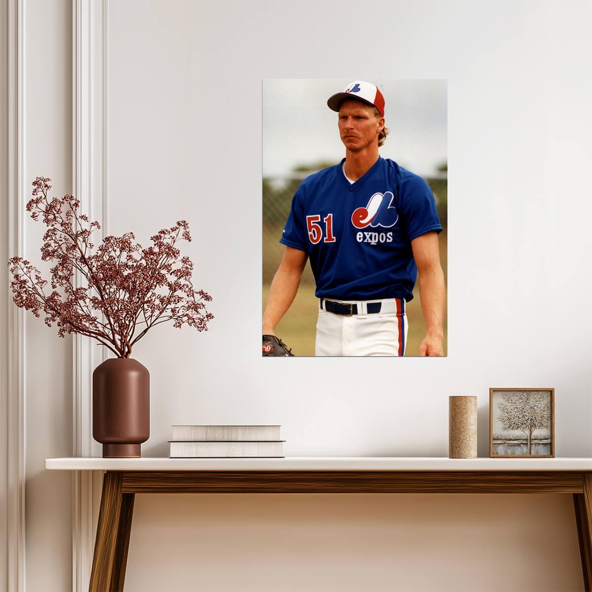Randy Johnson Montreal Expos | Vintage Player Portrait | Baseball Legend Poster - Sports Poster