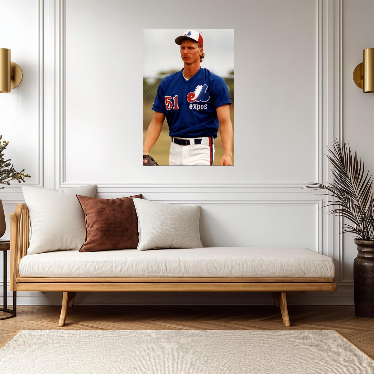 Randy Johnson Montreal Expos | Vintage Player Portrait | Baseball Legend Poster - Sports Poster