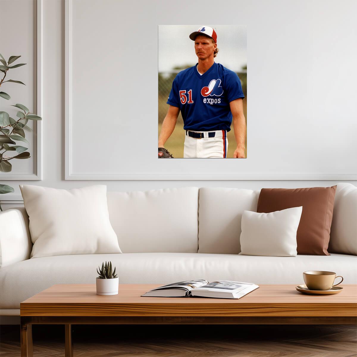 Randy Johnson Montreal Expos | Vintage Player Portrait | Baseball Legend Poster - Sports Poster