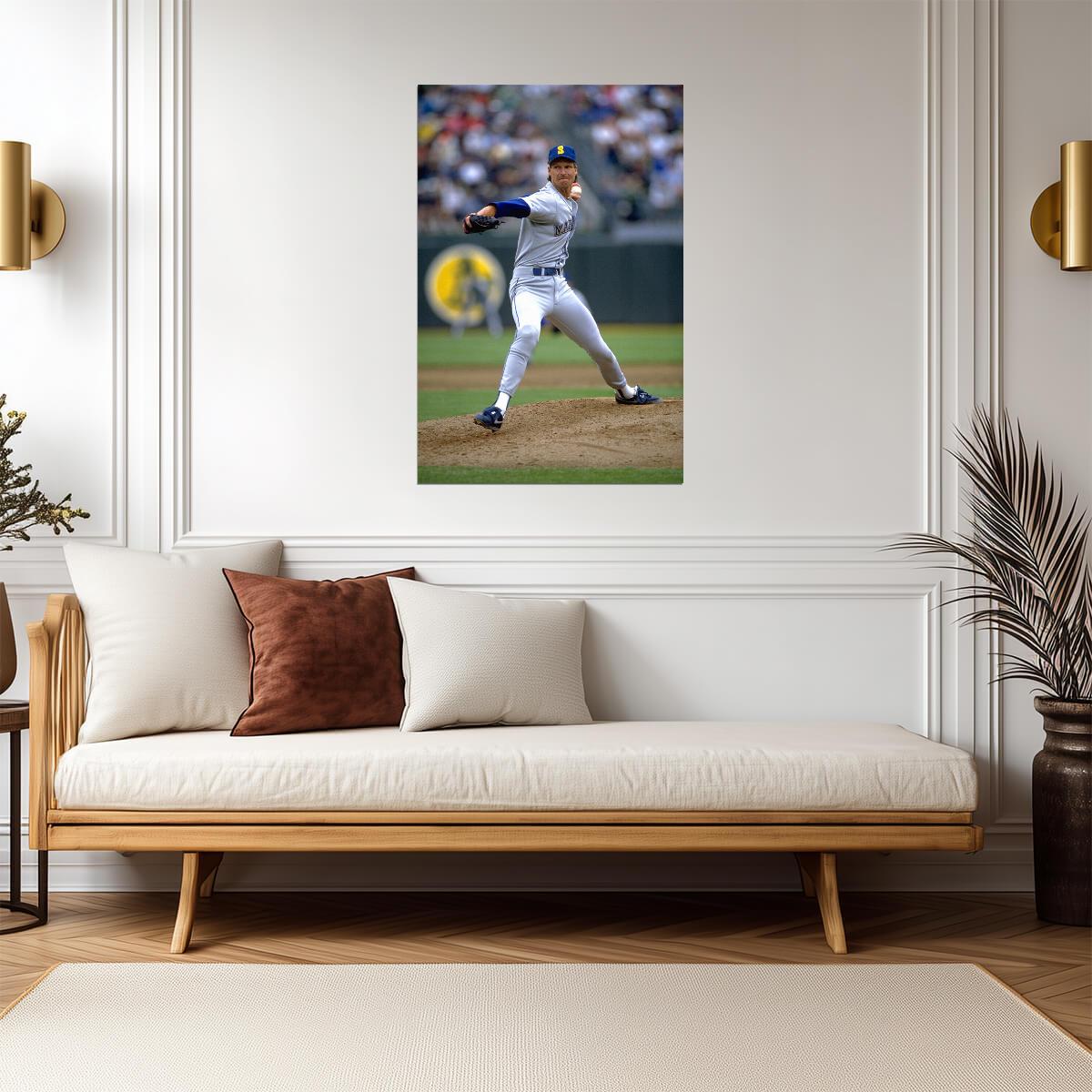 Randy Johnson Seattle Mariners | Vintage Pitching Motion | Baseball Legend Poster - Sports Poster