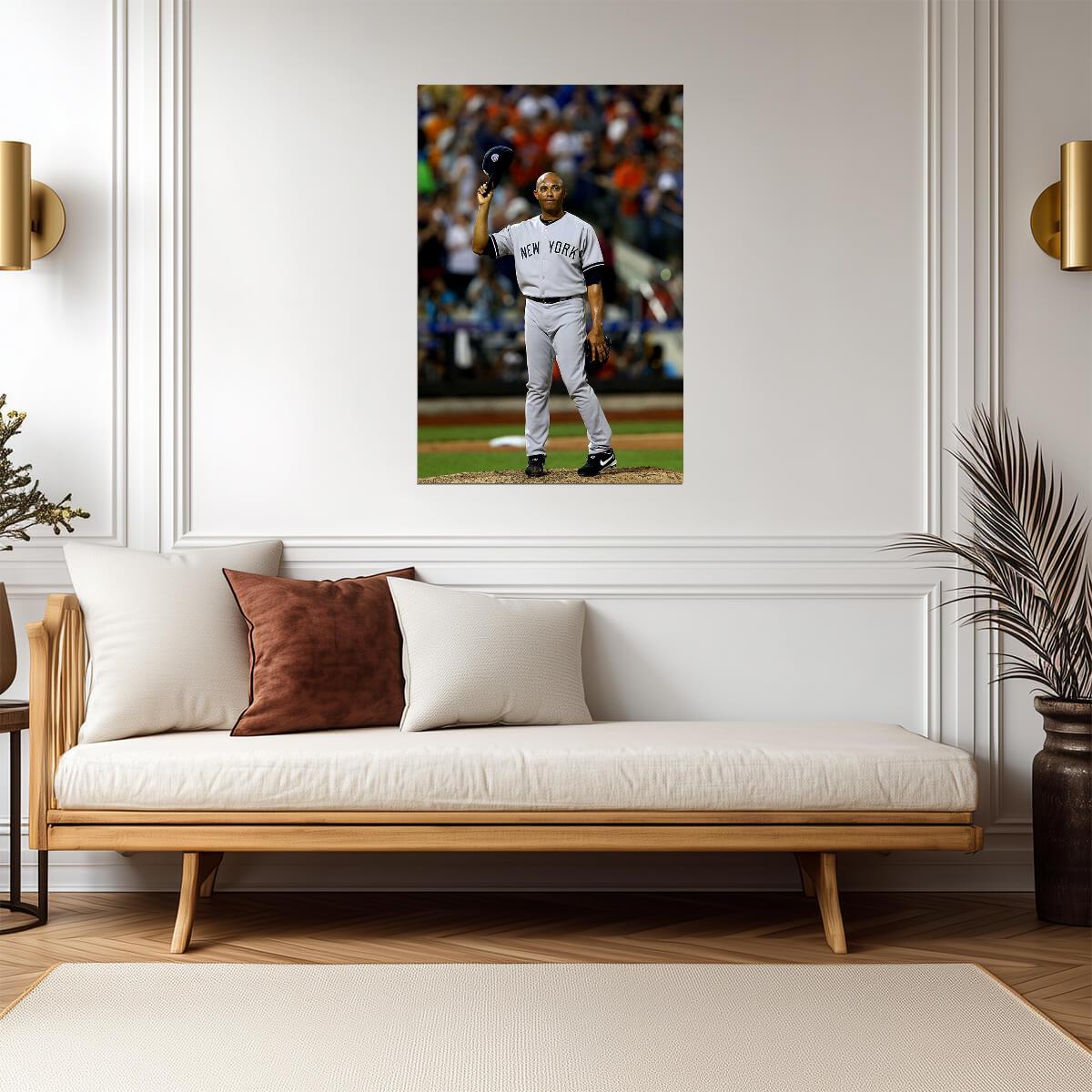Mariano Rivera New York Yankees | Waving to Crowd | Baseball Legend Poster - Sports Poster