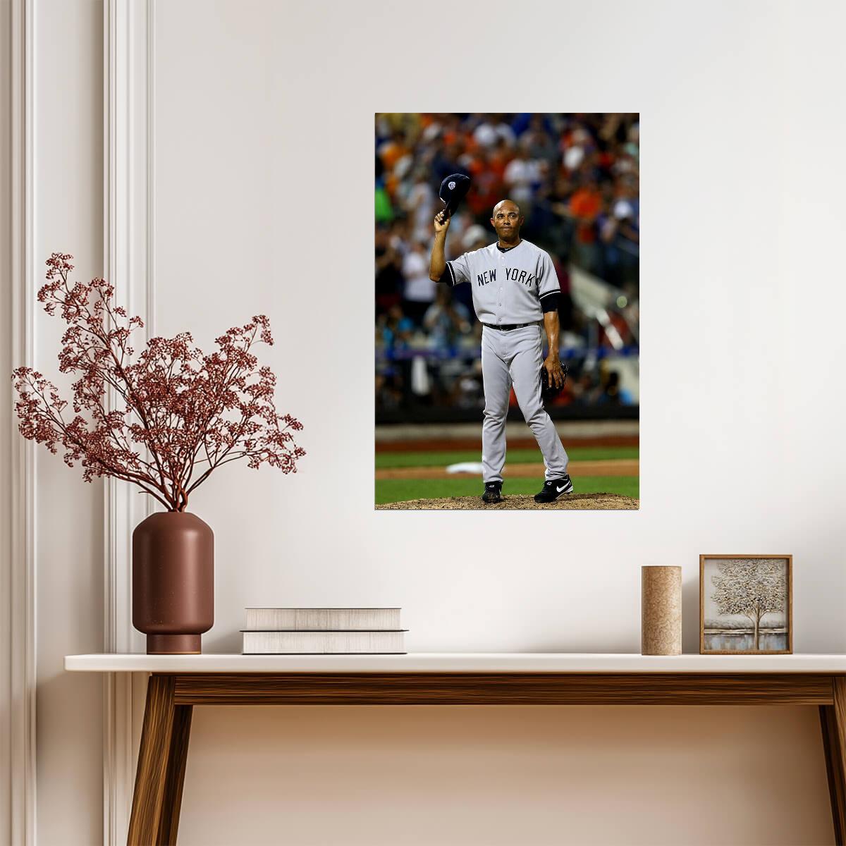 Mariano Rivera New York Yankees | Waving to Crowd | Baseball Legend Poster - Sports Poster