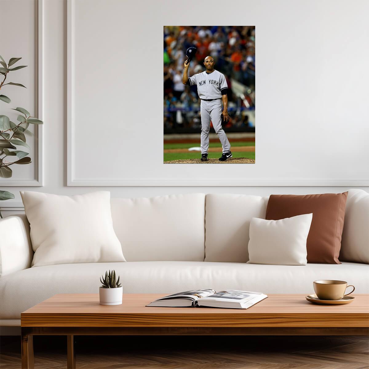 Mariano Rivera New York Yankees | Waving to Crowd | Baseball Legend Poster - Sports Poster
