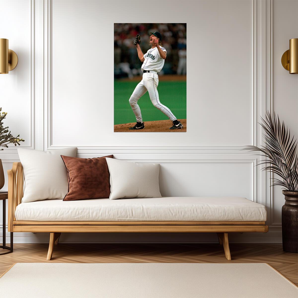 Randy Johnson Seattle Mariners | Game Celebration | Vintage Baseball Poster - Sports Poster