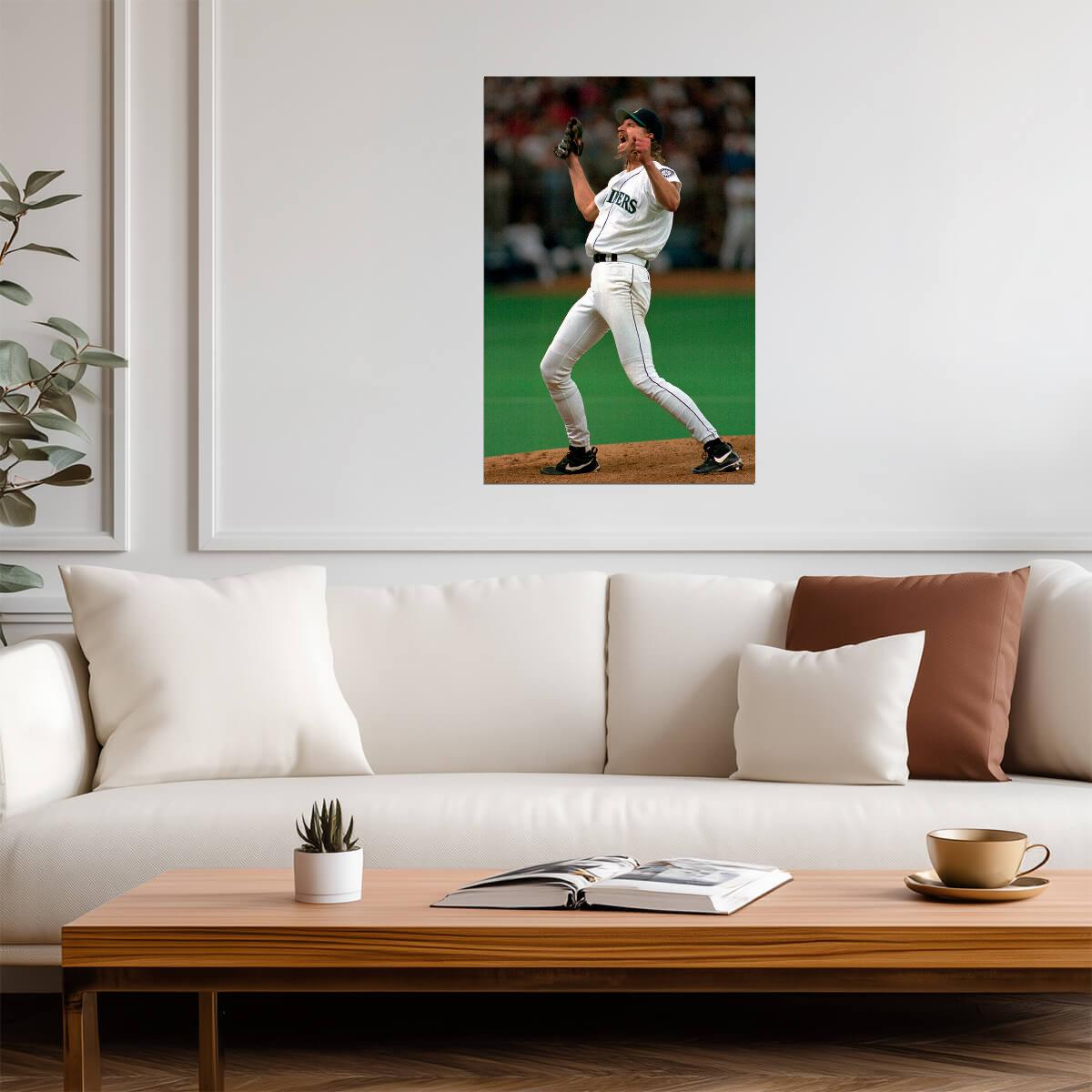 Randy Johnson Seattle Mariners | Game Celebration | Vintage Baseball Poster - Sports Poster