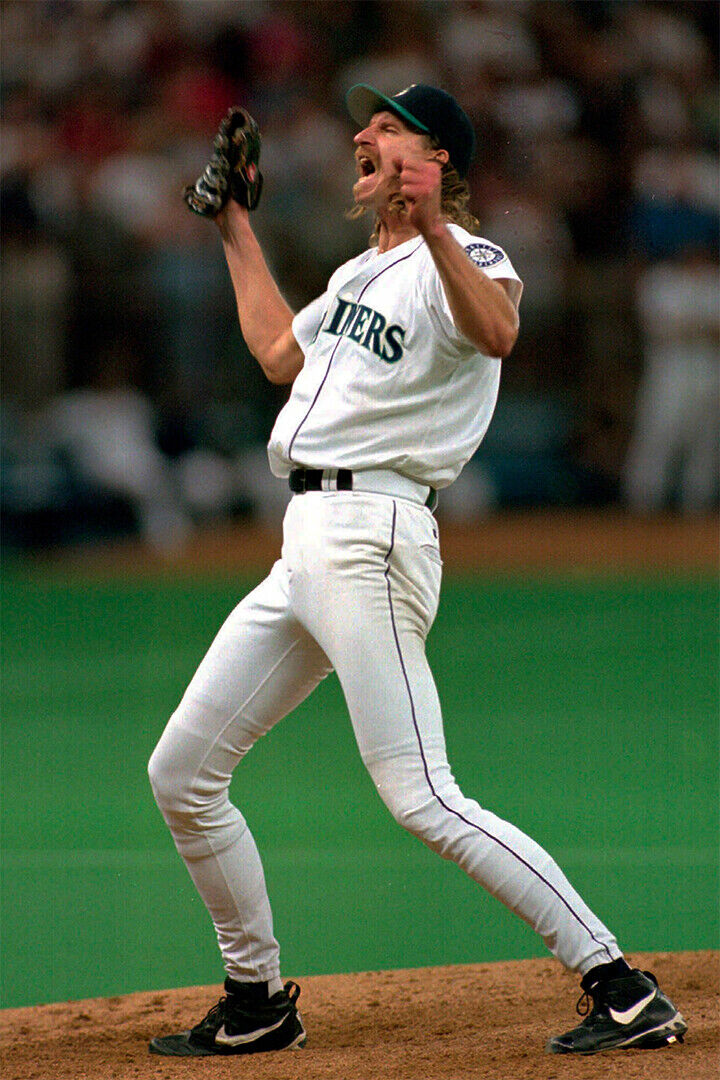 Randy Johnson Seattle Mariners | Game Celebration | Vintage Baseball Poster - Sports Poster