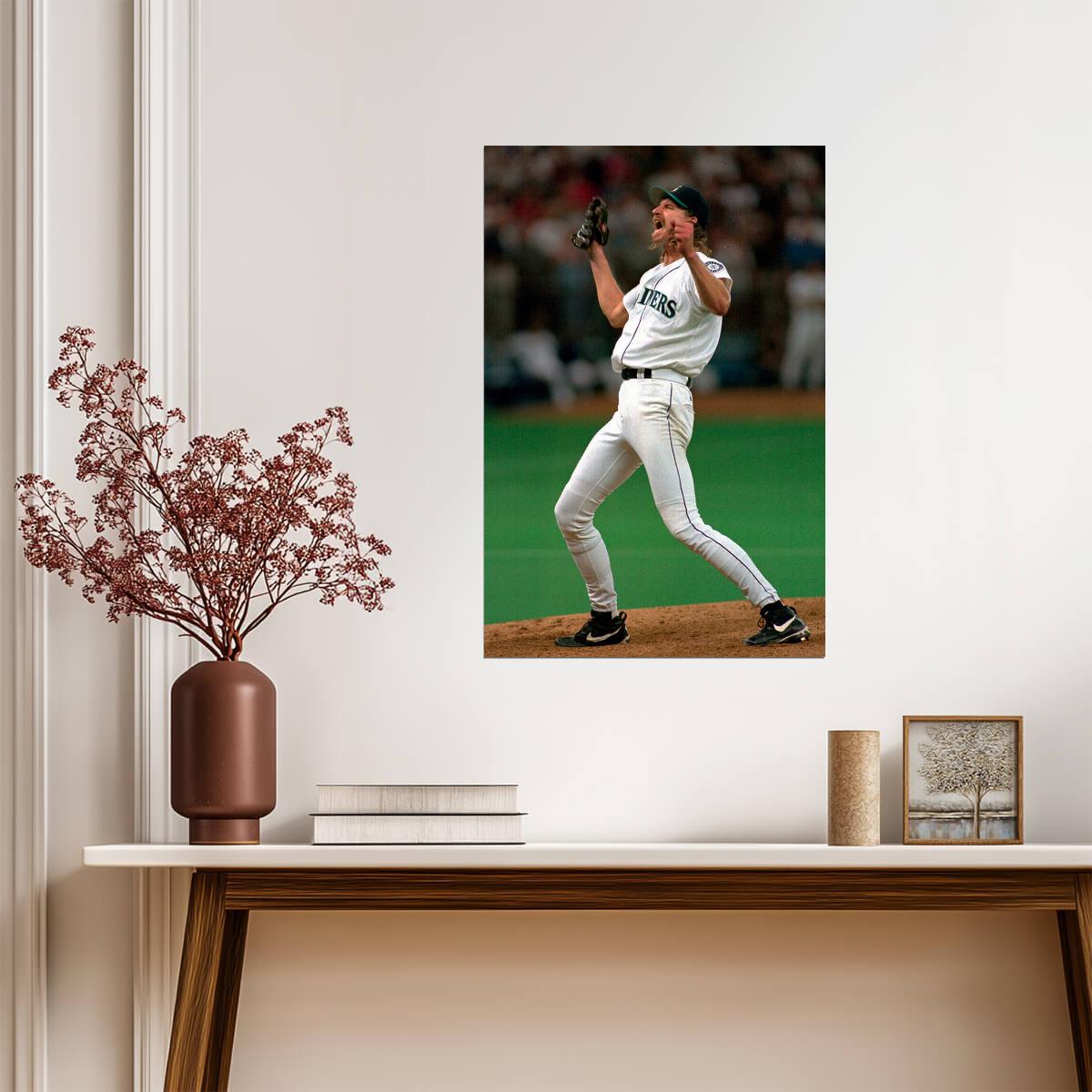 Randy Johnson Seattle Mariners | Game Celebration | Vintage Baseball Poster - Sports Poster