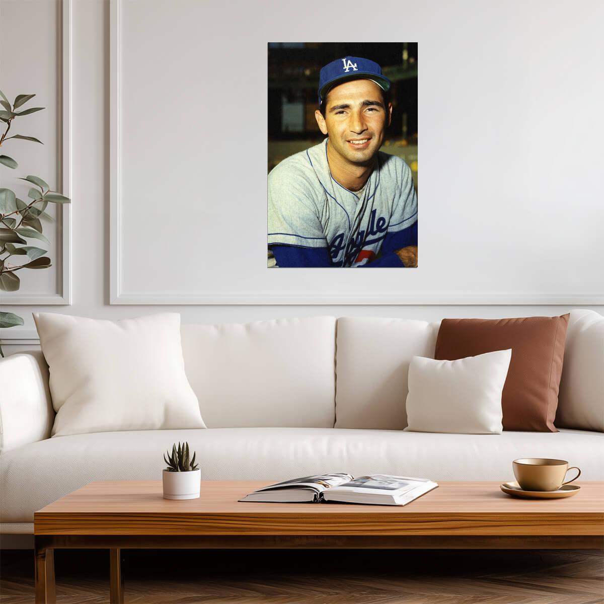 Sandy Koufax Los Angeles Dodgers | Vintage Player Portrait | Baseball Legend Poster - Sports Poster