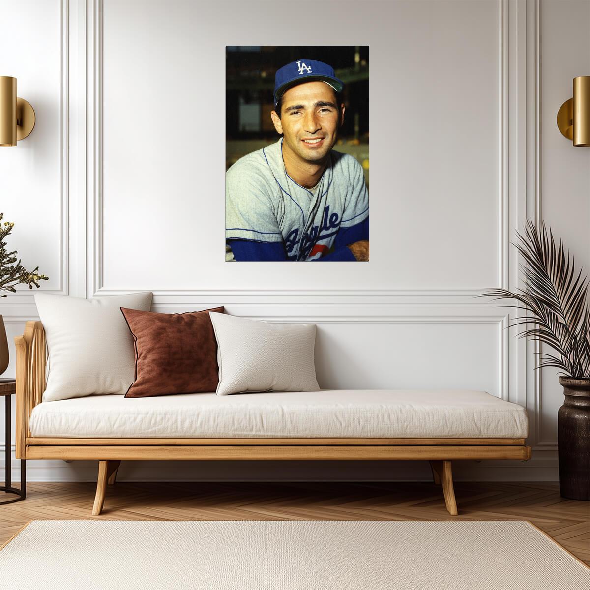 Sandy Koufax Los Angeles Dodgers | Vintage Player Portrait | Baseball Legend Poster - Sports Poster