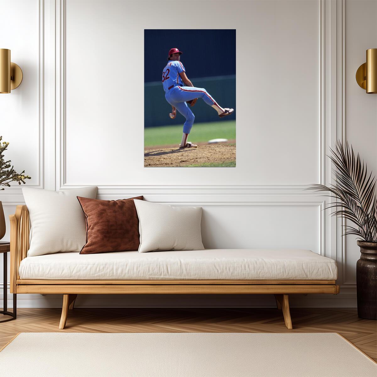 Steve Carlton Philadelphia Phillies | Vintage Pitching Photo | Baseball Legend Poster - Sports Poster
