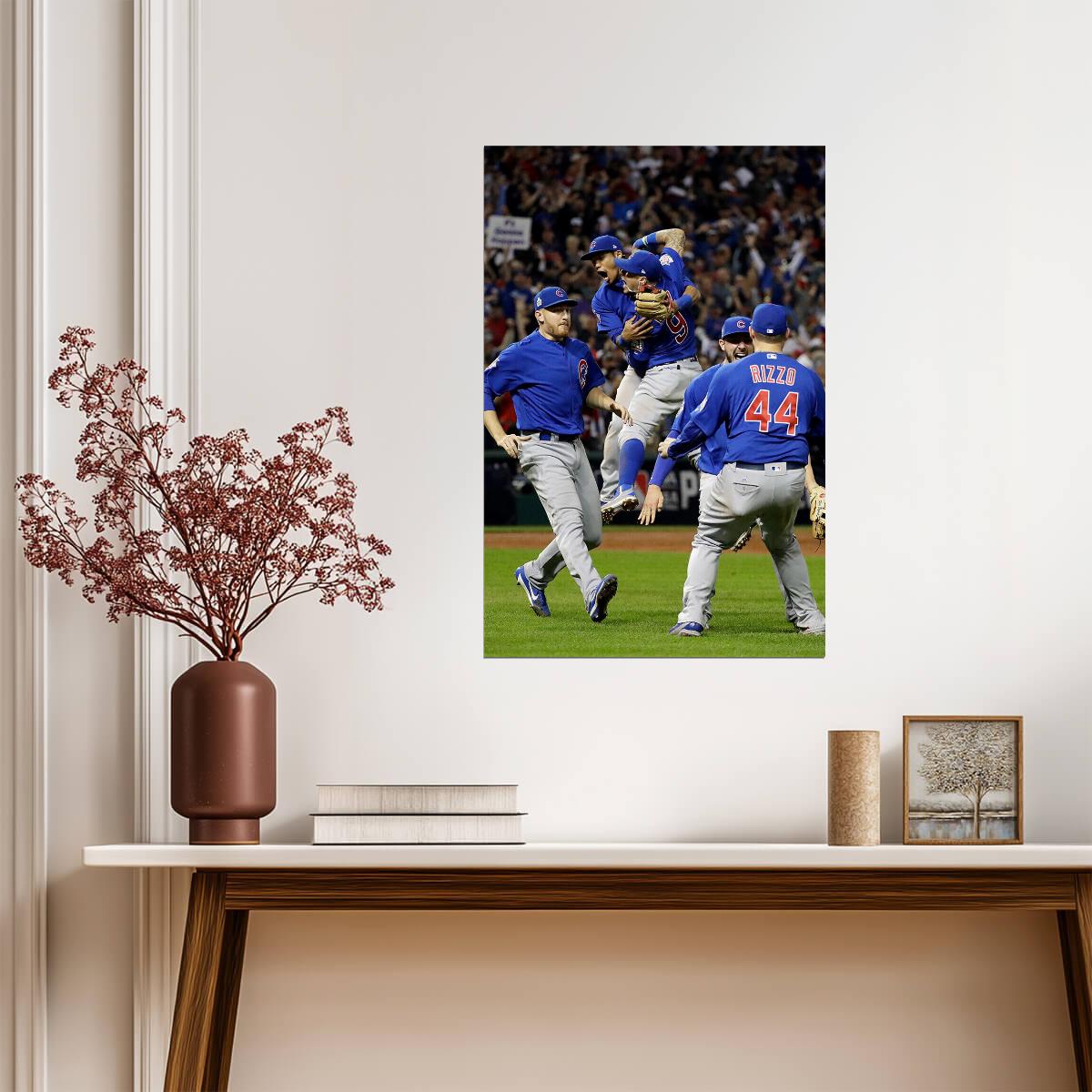 Chicago Cubs 2016 World Series Celebration | Team Victory Jump | MLB Champions Poster - Sports Poster