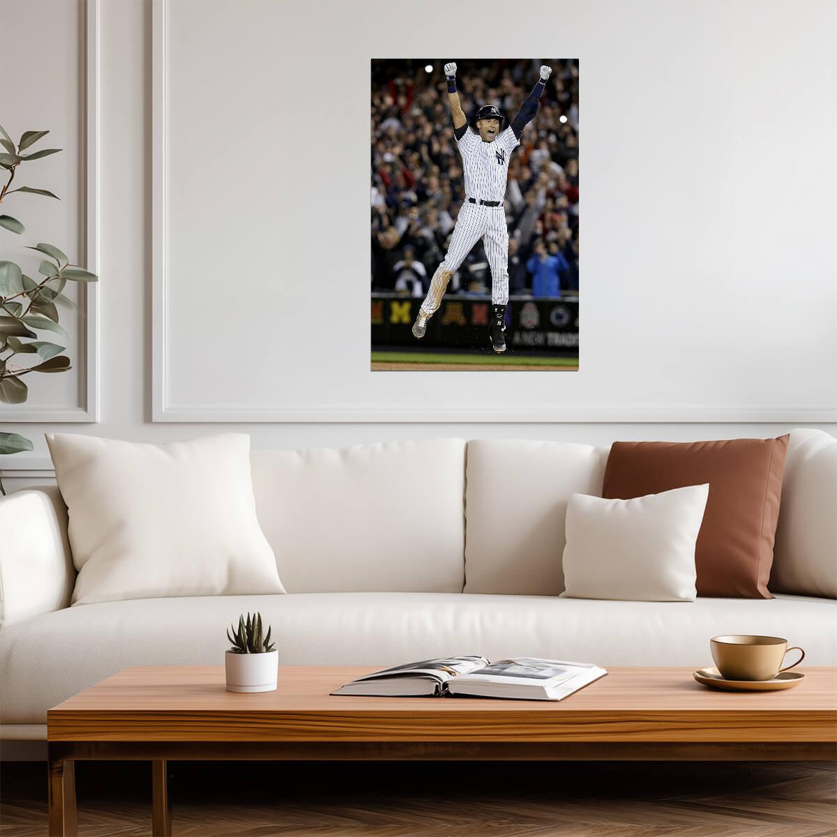 Derek Jeter Final At-Bat | Yankee Stadium Walk-Off | Historic Baseball Poster - Sports Poster