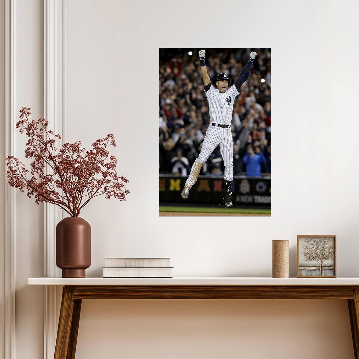 Derek Jeter Final At-Bat | Yankee Stadium Walk-Off | Historic Baseball Poster - Sports Poster