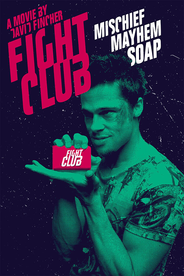 Fight Club | "Mischief Mayhem Soap" Quote Poster | Tyler Durden Art - Movies & TV Poster