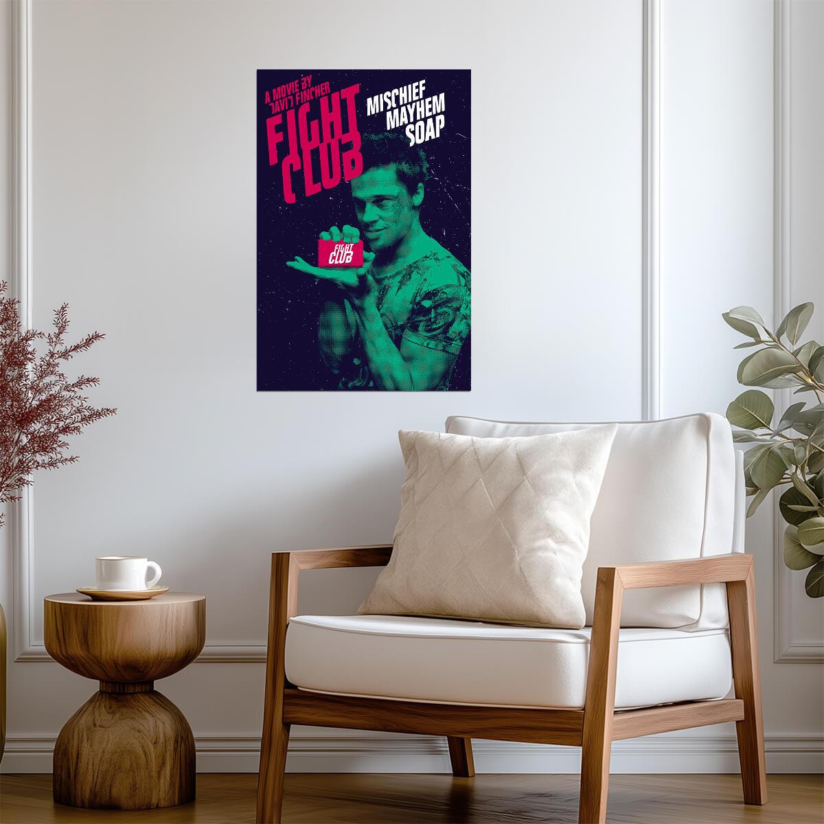 Fight Club | "Mischief Mayhem Soap" Quote Poster | Tyler Durden Art - Movies & TV Poster