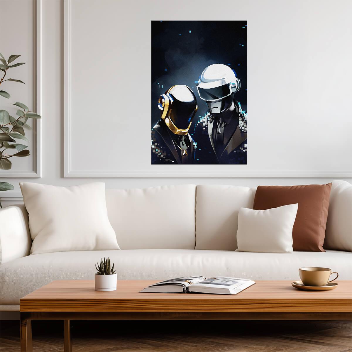 Daft Punk | Band Poster | Electronic Music Art Print