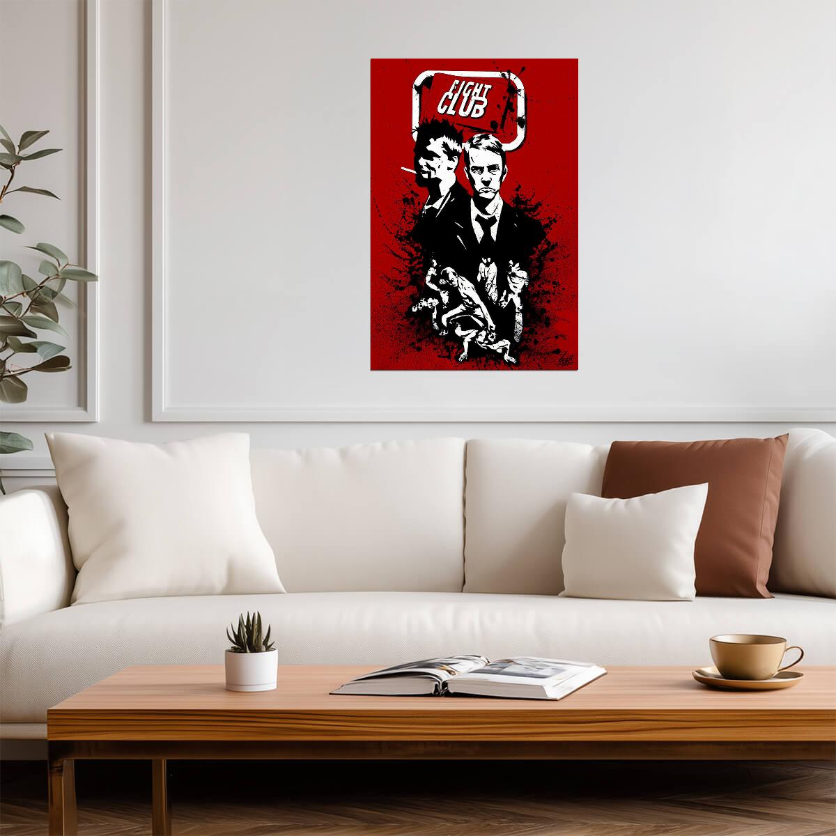 Fight Club | Movie Character Collage | Vintage Film Poster - Movies & TV Poster