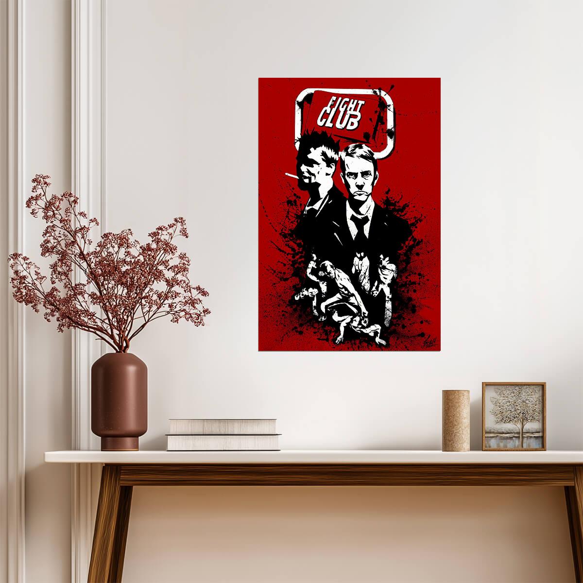 Fight Club | Movie Character Collage | Vintage Film Poster - Movies & TV Poster