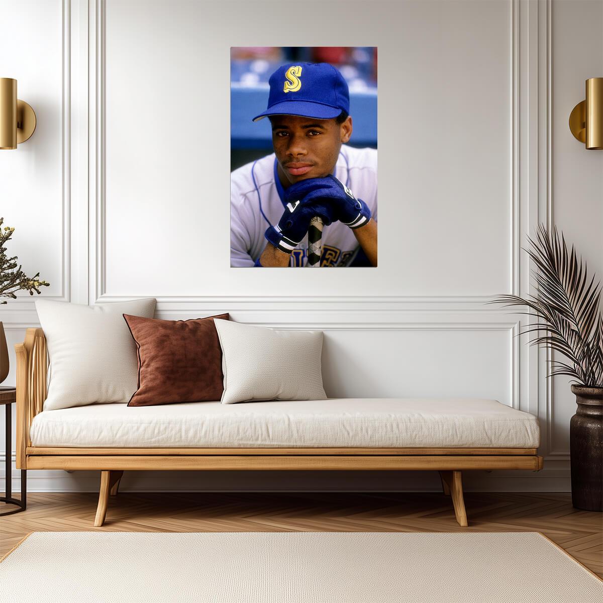 Ken Griffey Jr. Seattle Mariners | Vintage Player Portrait | Baseball Legend Poster - Sports Poster