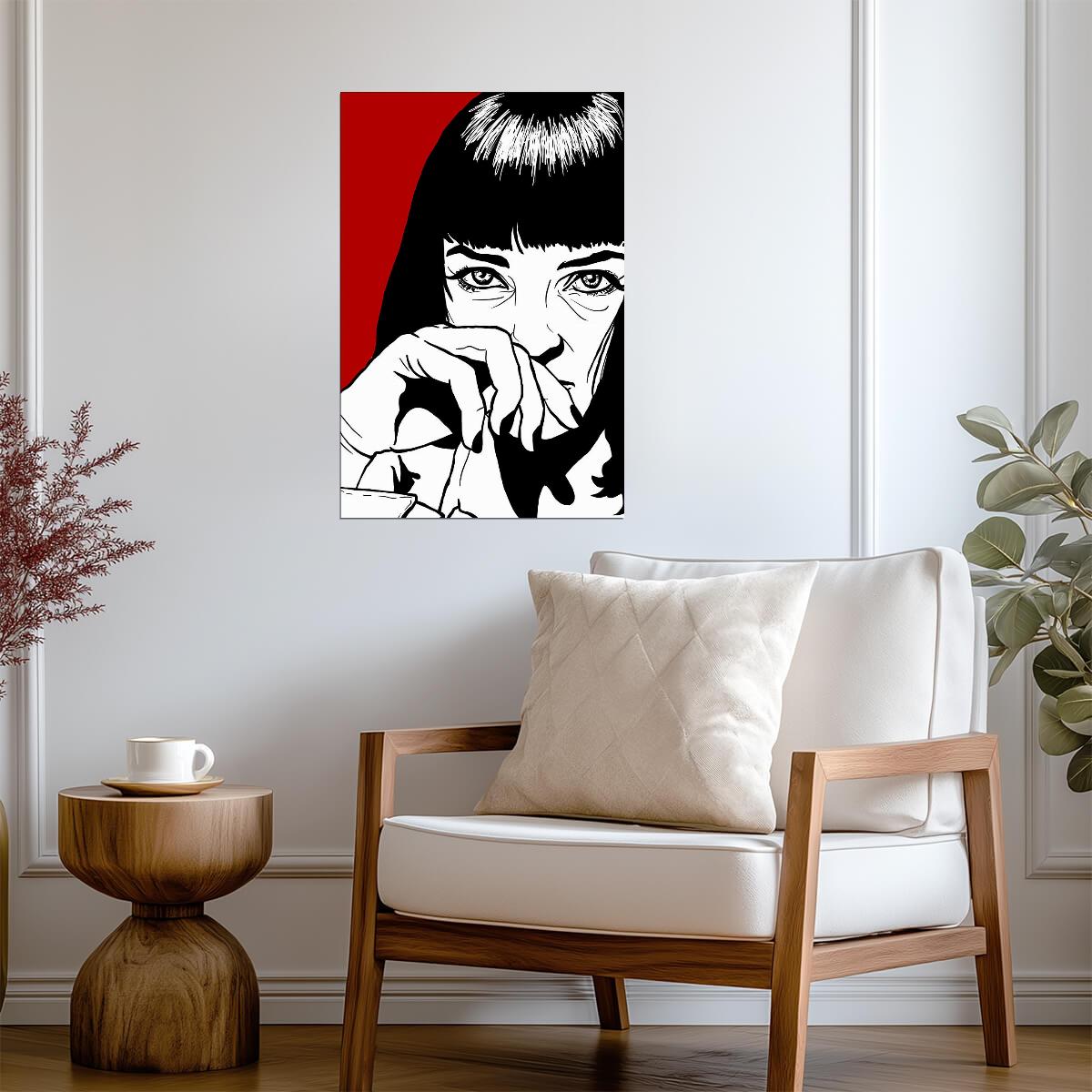 Pulp Fiction | Minimalist Mia Wallace Art | Uma Thurman Poster - Movies & TV Poster