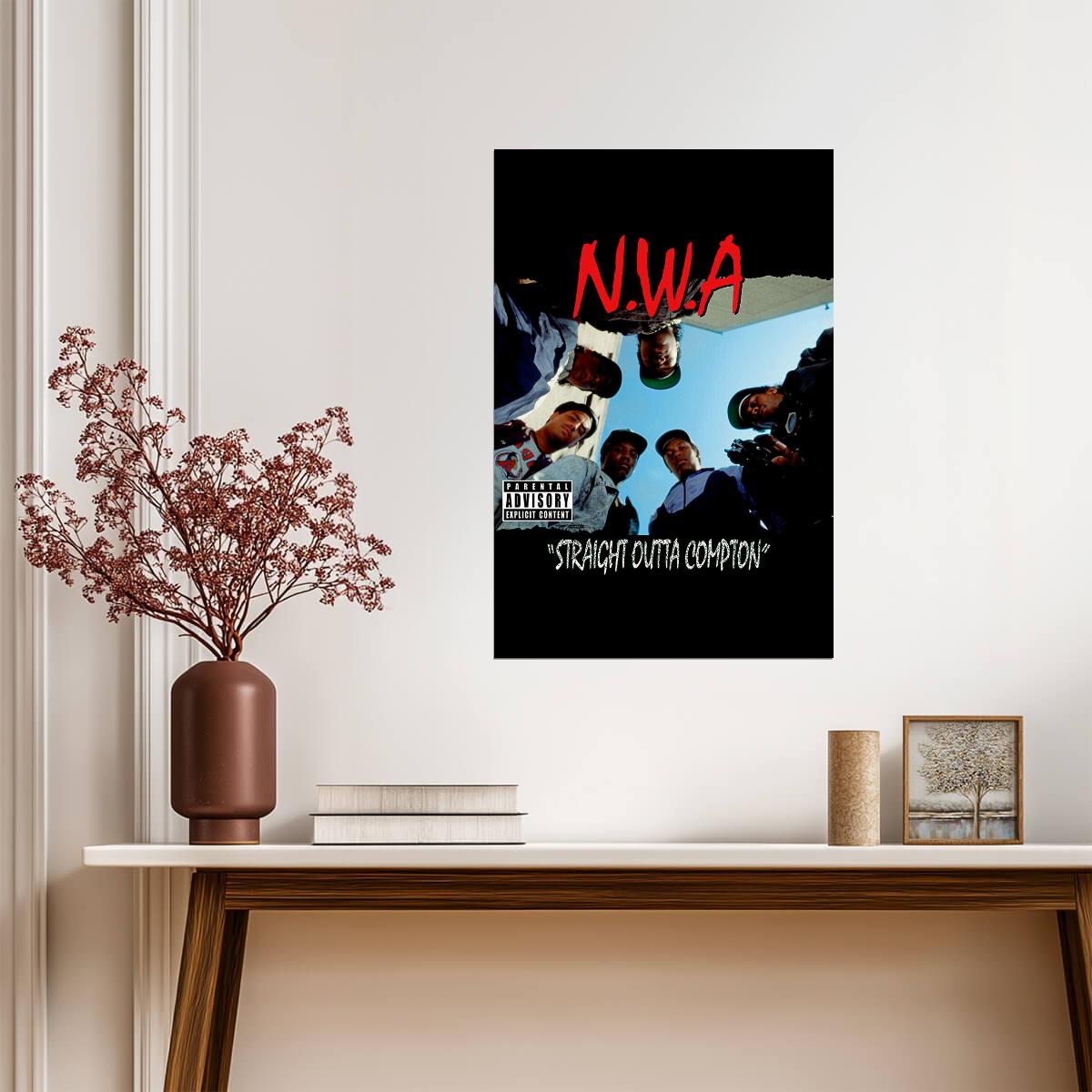 N.W.A. Straight Outta Compton | Album Cover Poster | 80s Hip Hop Wall Art