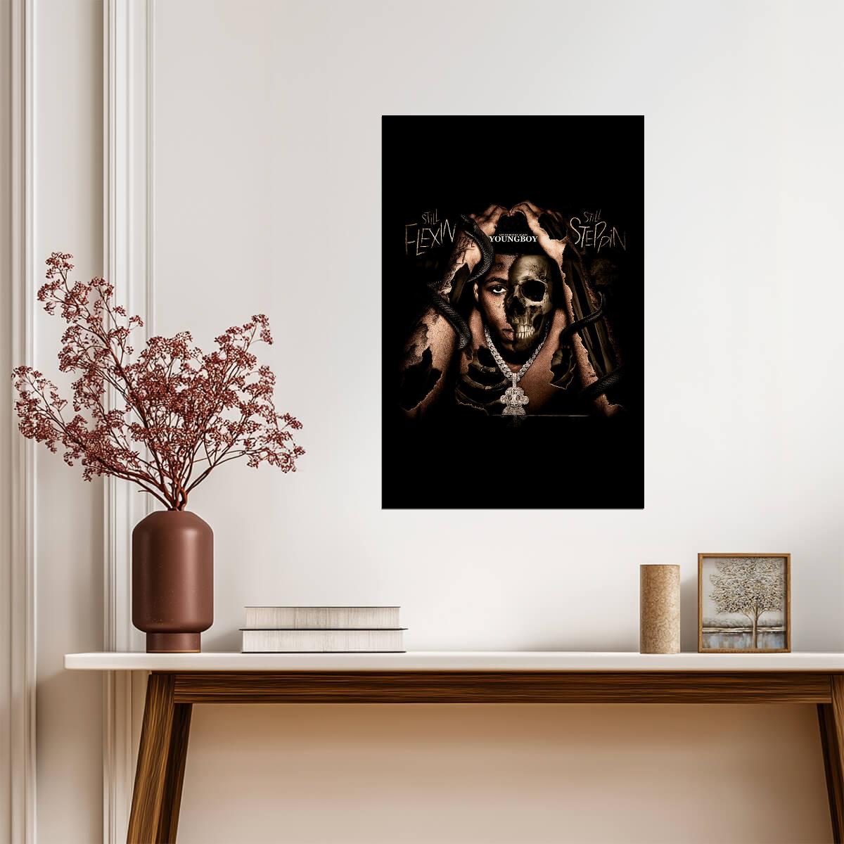 YoungBoy Never Broke Again Still Flexin, Still Steppin | Album Cover Poster | Hip Hop Wall Art