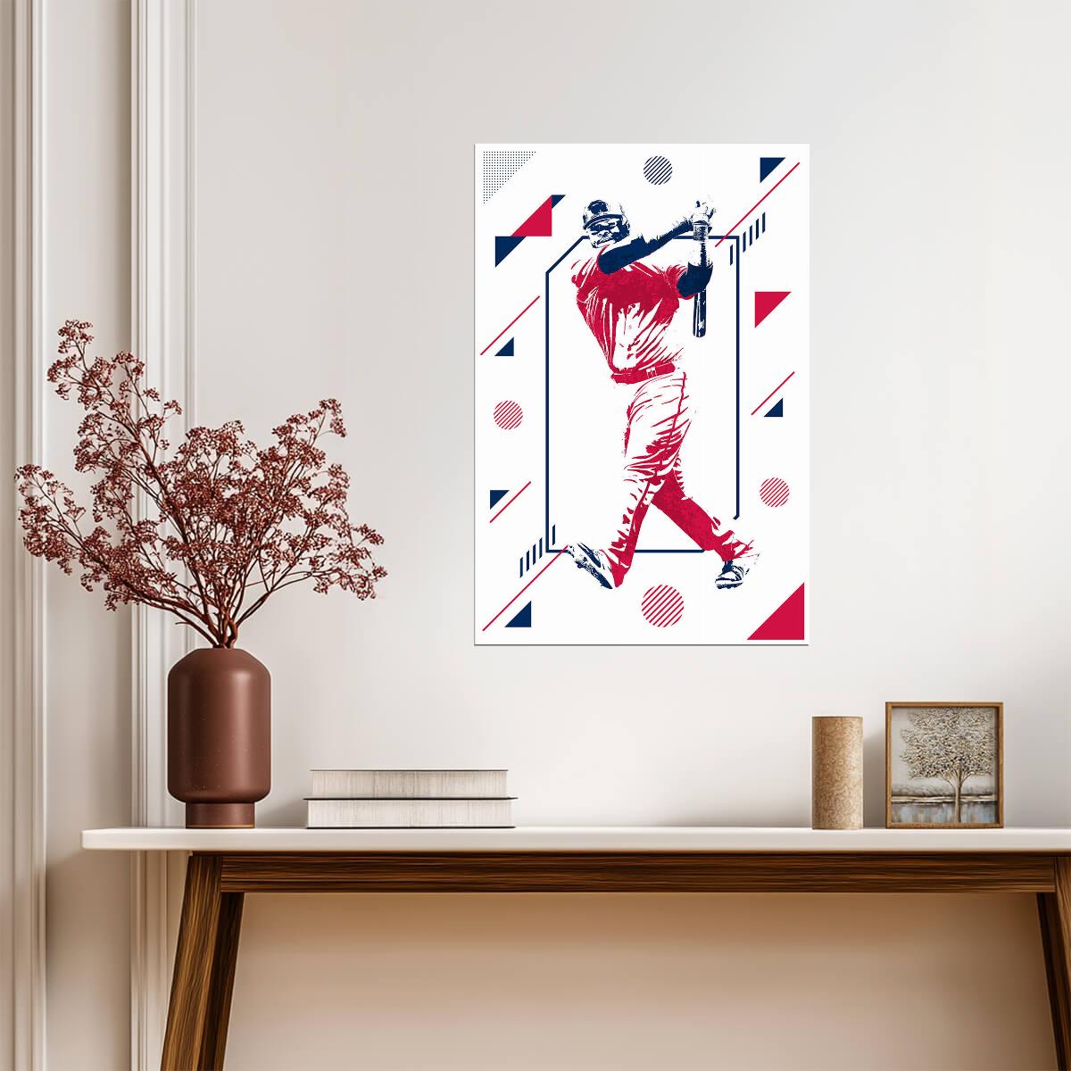 Miguel Sano Minnesota Twins | Geometric Art Style | Modern Baseball Poster - Sports Poster