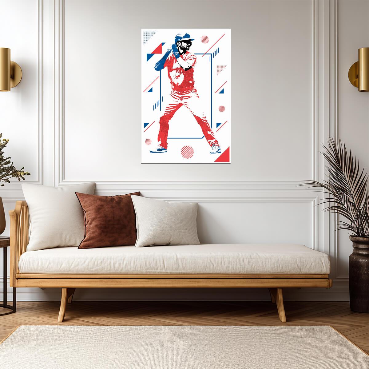 Trea Turner Los Angeles Dodgers | Geometric Art Style | Modern Baseball Poster - Sports Poster