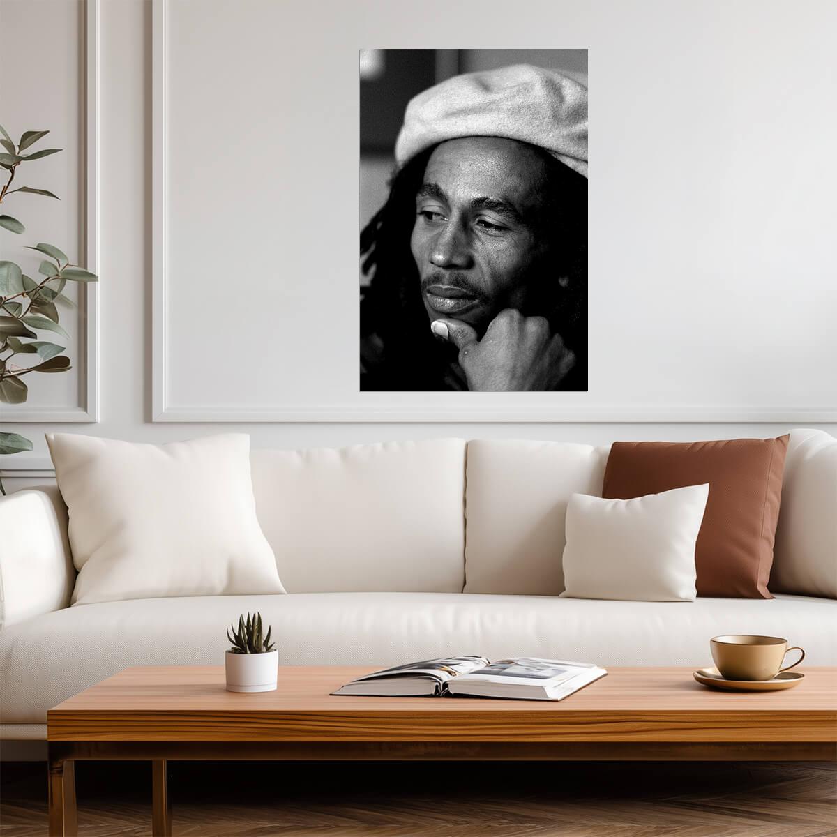 Bob Marley Songs of Freedom Era | Reggae Legend Poster | Black and White Photography