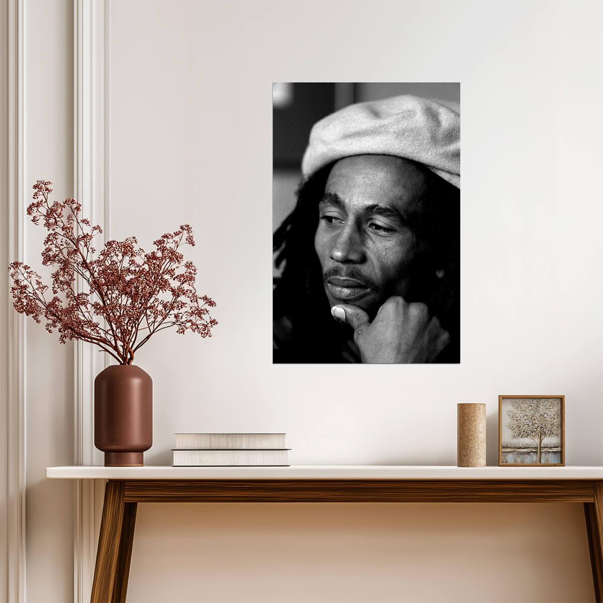 Bob Marley Songs of Freedom Era | Reggae Legend Poster | Black and White Photography