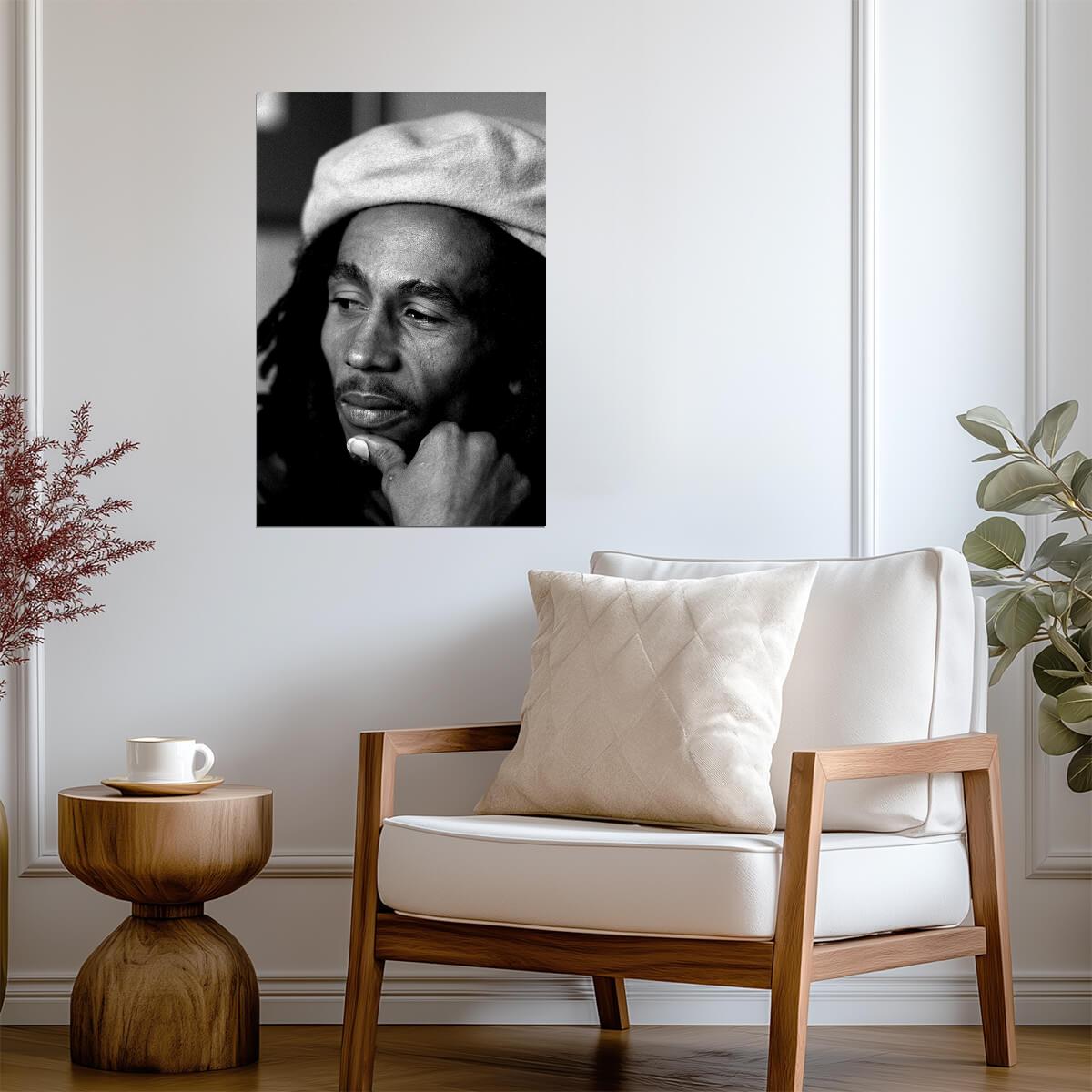 Bob Marley Songs of Freedom Era | Reggae Legend Poster | Black and White Photography