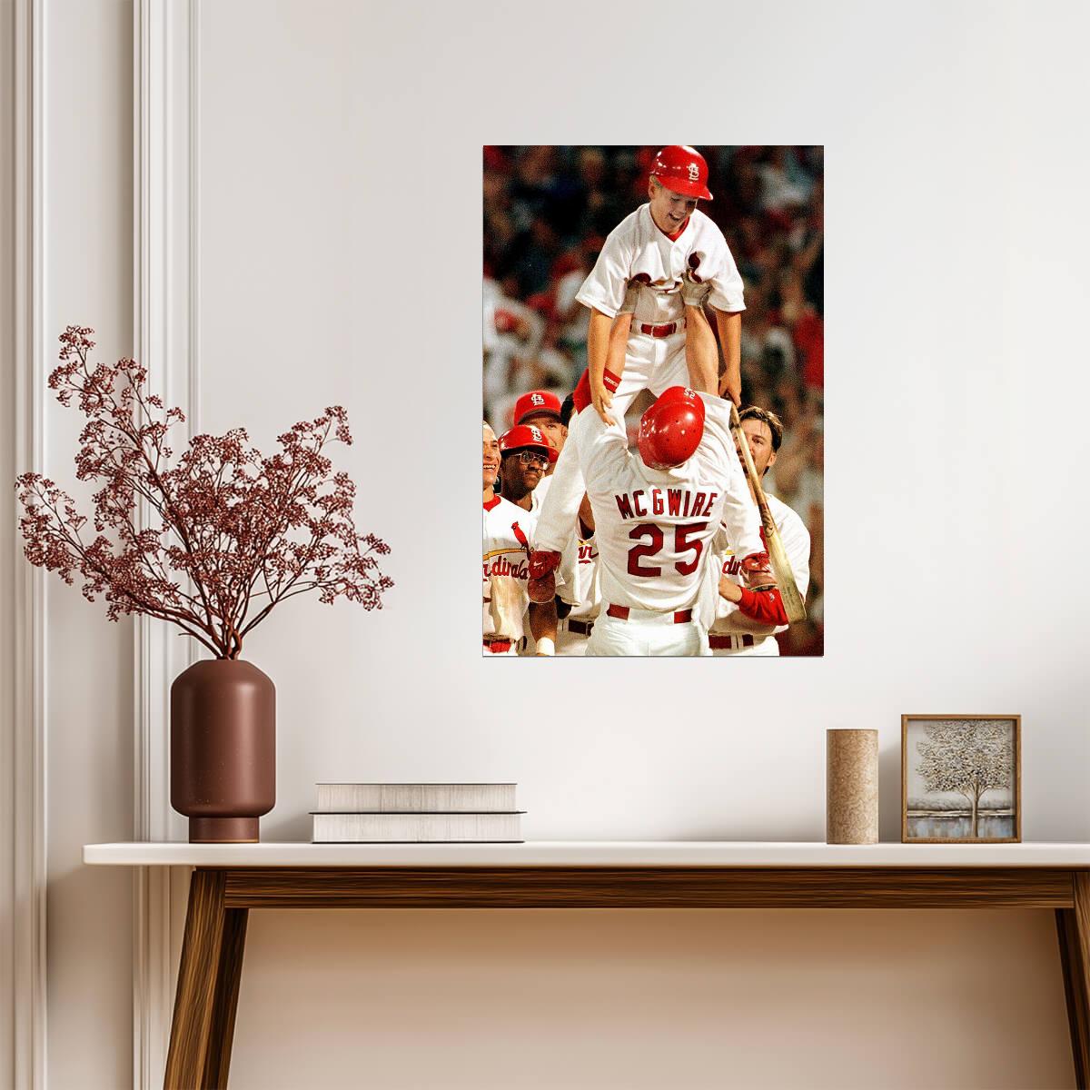 Mark McGwire St. Louis Cardinals | Celebrates with Son | Home Run Record Poster - Sports Poster