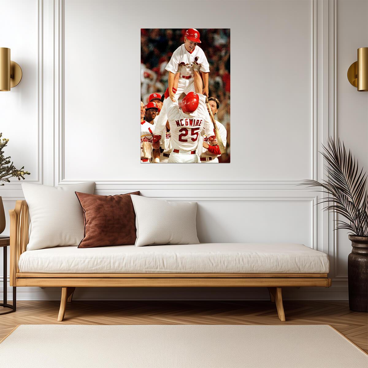 Mark McGwire St. Louis Cardinals | Celebrates with Son | Home Run Record Poster - Sports Poster