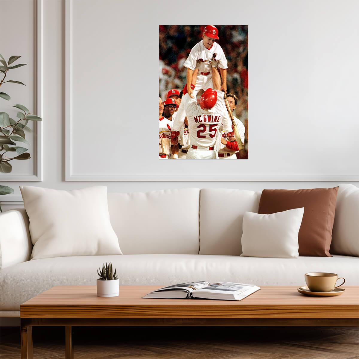 Mark McGwire St. Louis Cardinals | Celebrates with Son | Home Run Record Poster - Sports Poster