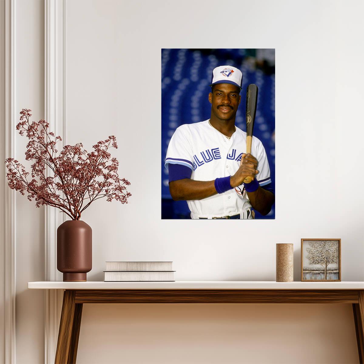 Fred McGriff Batting Stance | Toronto Blue Jays Poster | Vintage Baseball Photo - Vintage & Retro Poster