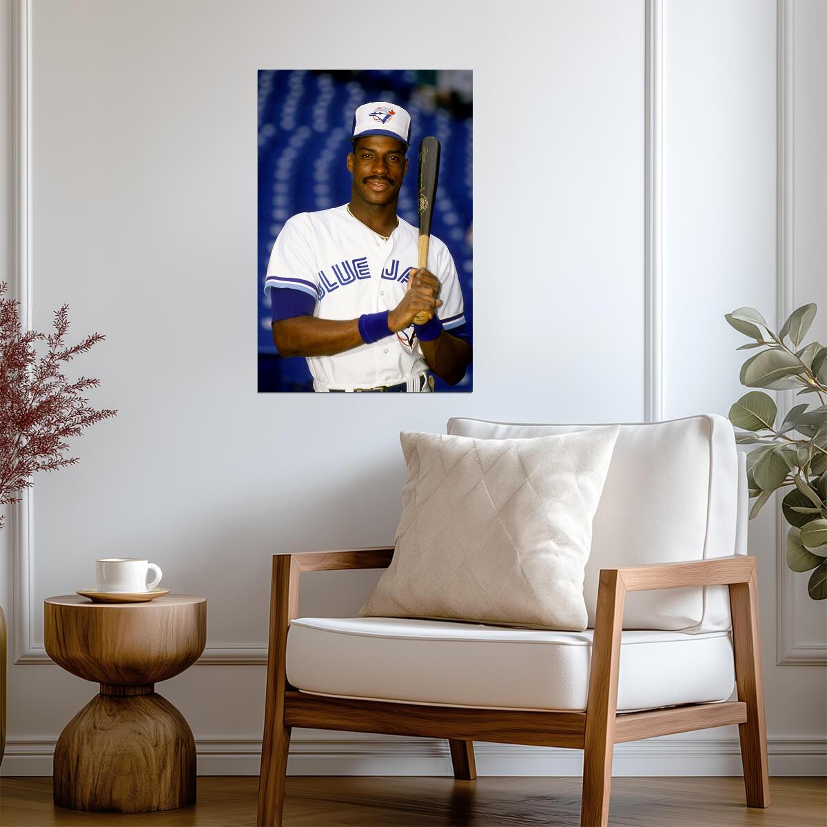 Fred McGriff Batting Stance | Toronto Blue Jays Poster | Vintage Baseball Photo - Vintage & Retro Poster