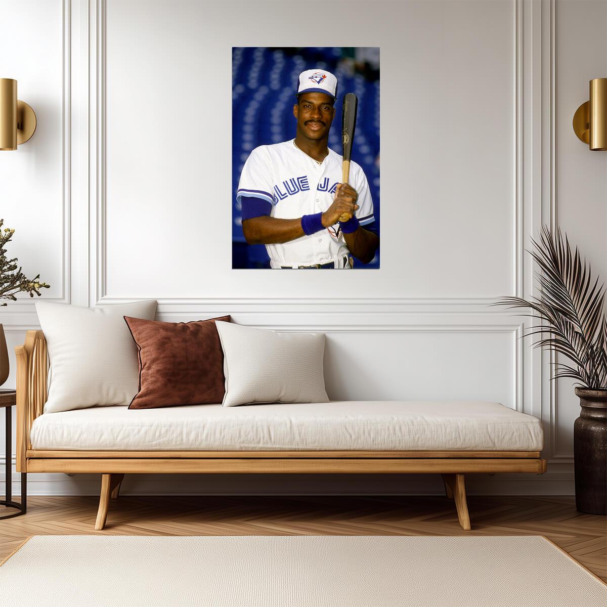 Fred McGriff Batting Stance | Toronto Blue Jays Poster | Vintage Baseball Photo - Vintage & Retro Poster