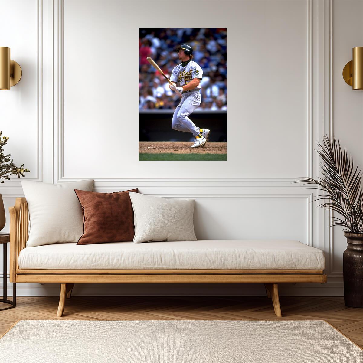 Mark McGwire Oakland Athletics | At Bat Photo | Vintage Baseball Poster - Sports Poster