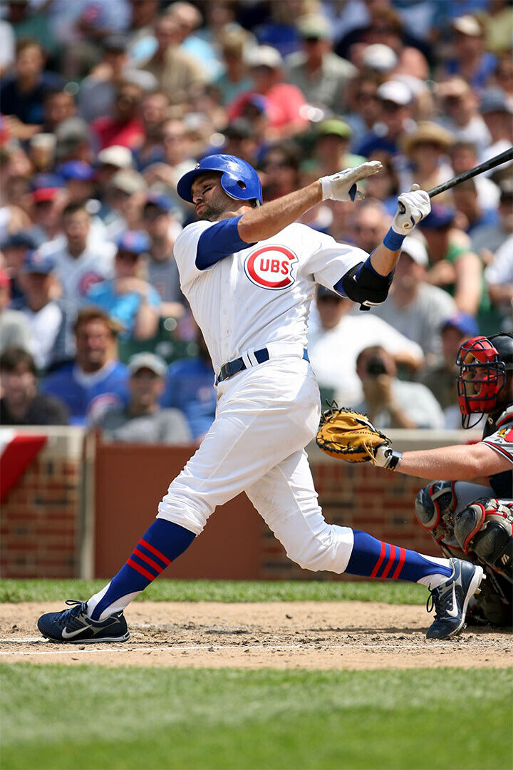 Justin Ruggiano Chicago Cubs | Hitting Action Shot | Baseball Player Poster - Sports Poster