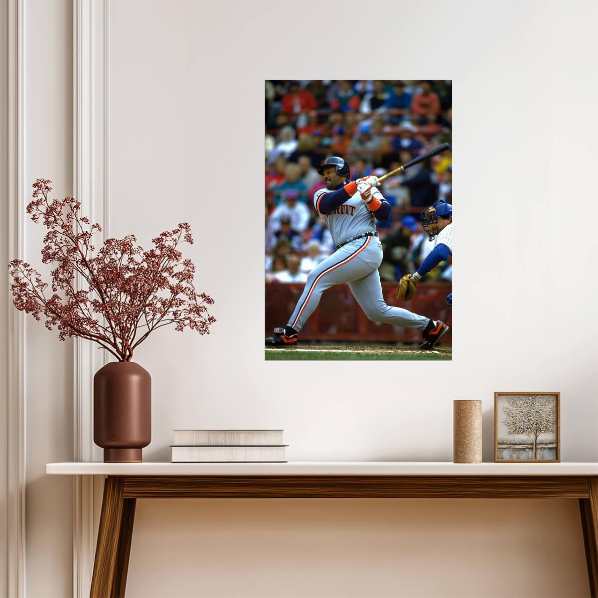Cecil Fielder Detroit Tigers | At Bat Photo | Vintage Baseball Poster - Sports Poster
