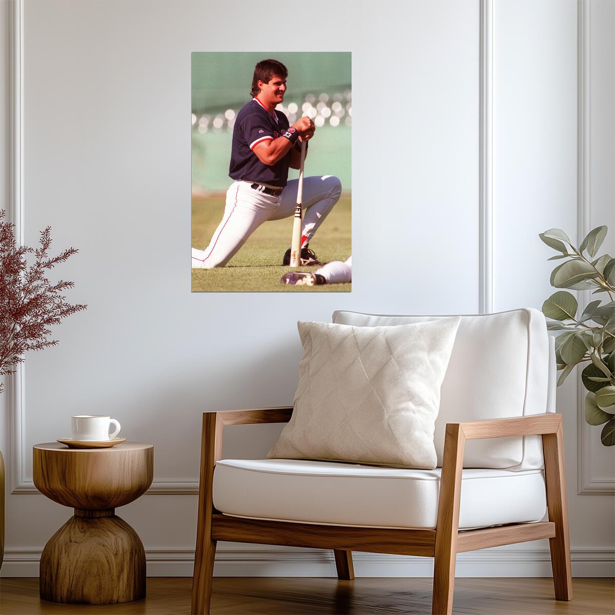 Jose Canseco Boston Red Sox | Player Portrait | Vintage Baseball Poster - Sports Poster