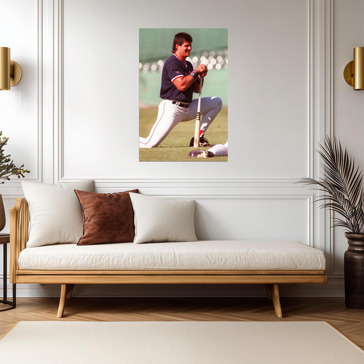 Jose Canseco Boston Red Sox | Player Portrait | Vintage Baseball Poster - Sports Poster