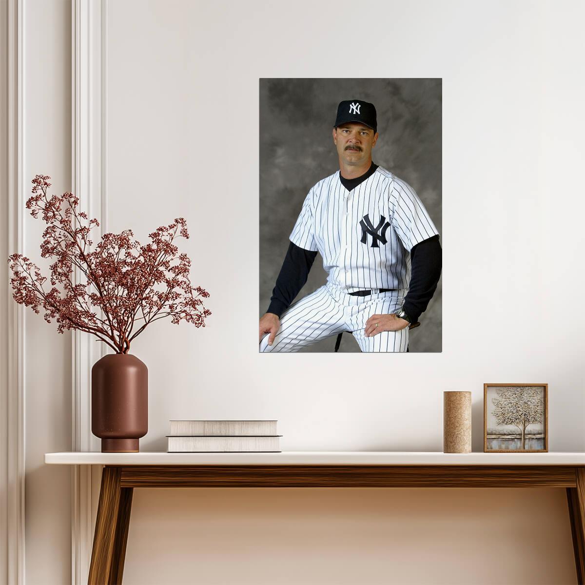 Don Mattingly New York Yankees | Player Portrait | Vintage Baseball Poster - Sports Poster