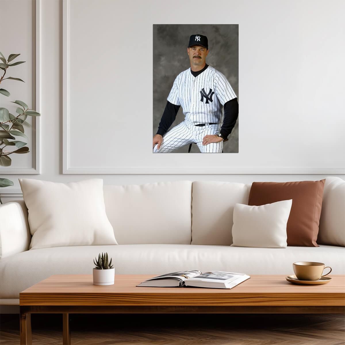 Don Mattingly New York Yankees | Player Portrait | Vintage Baseball Poster - Sports Poster