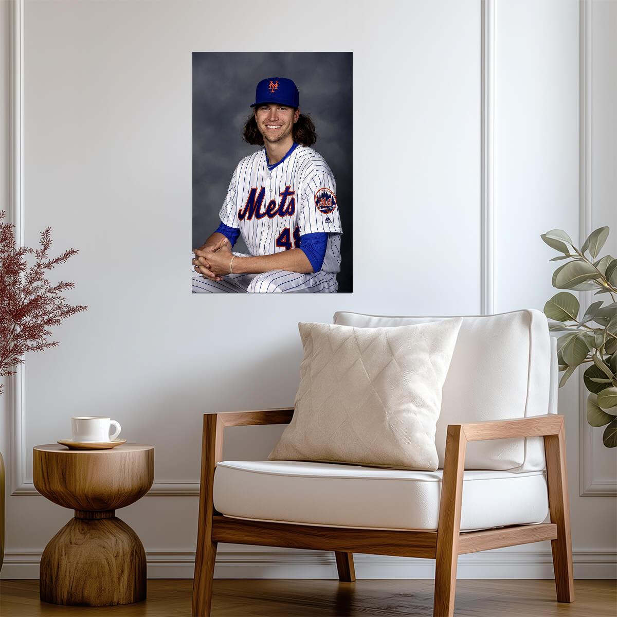 Jacob deGrom New York Mets | Player Portrait | Baseball Star Poster - Sports Poster