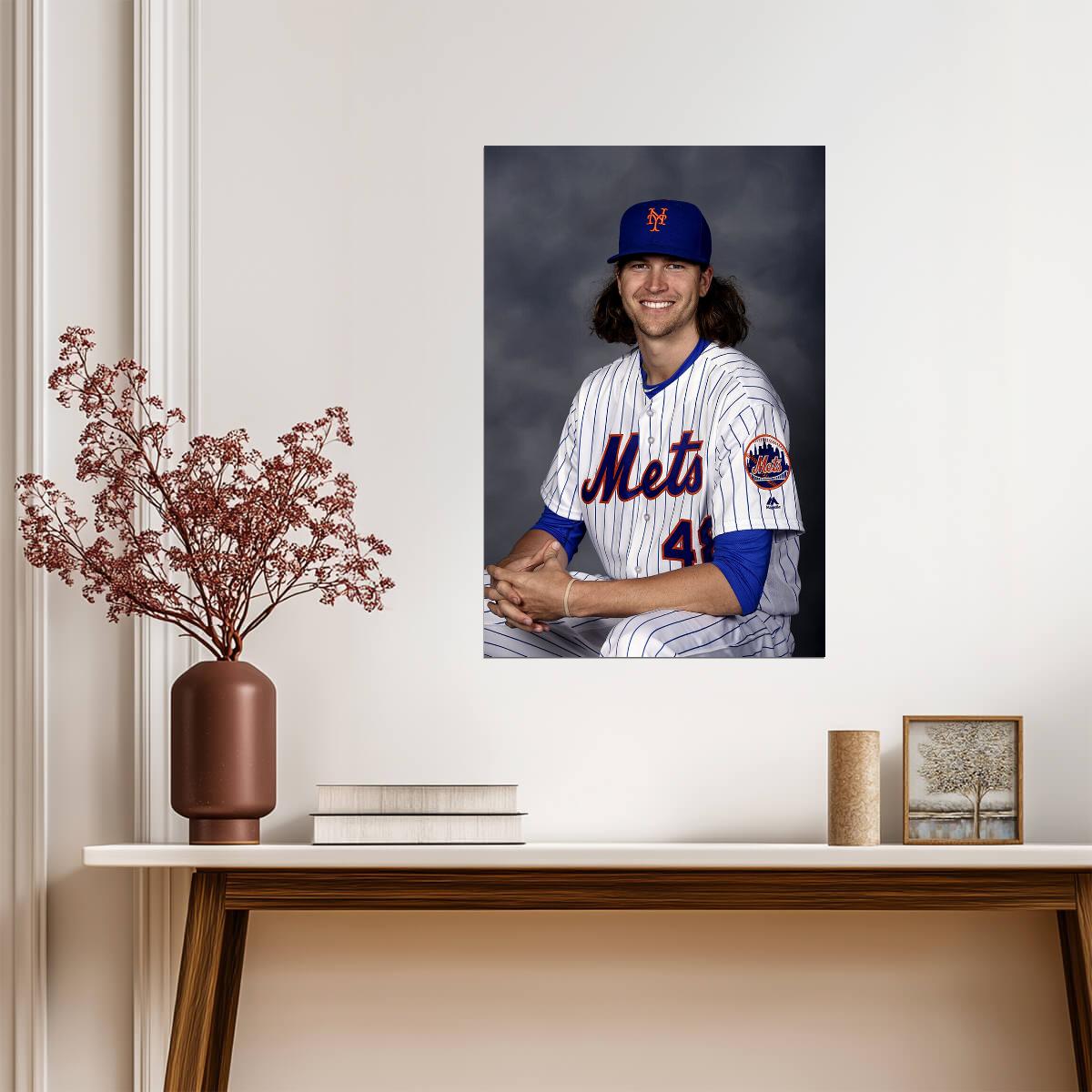 Jacob deGrom New York Mets | Player Portrait | Baseball Star Poster - Sports Poster