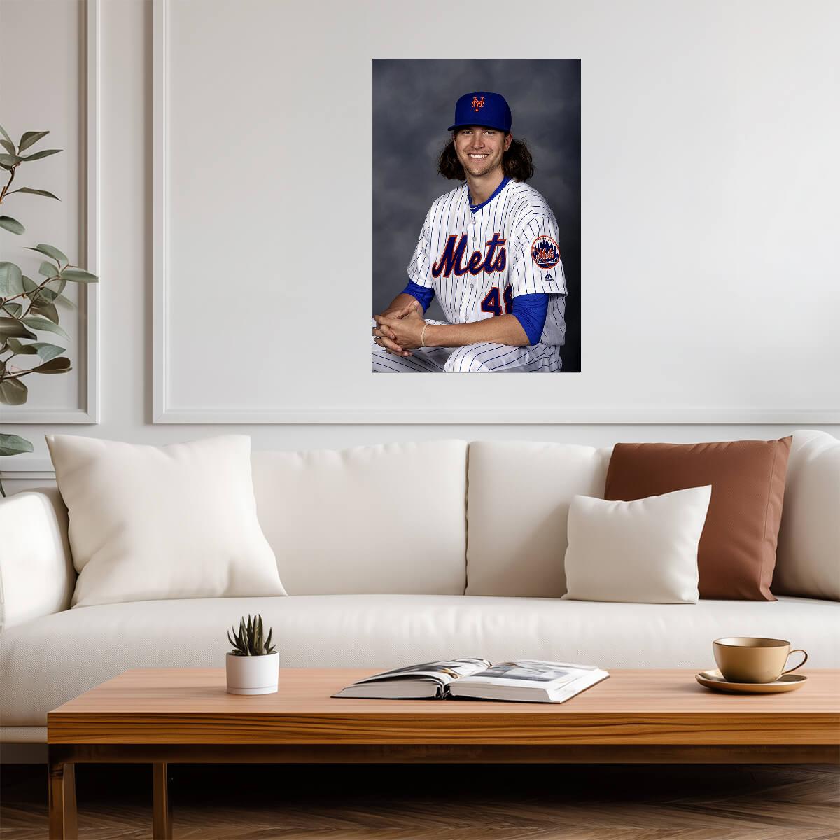 Jacob deGrom New York Mets | Player Portrait | Baseball Star Poster - Sports Poster