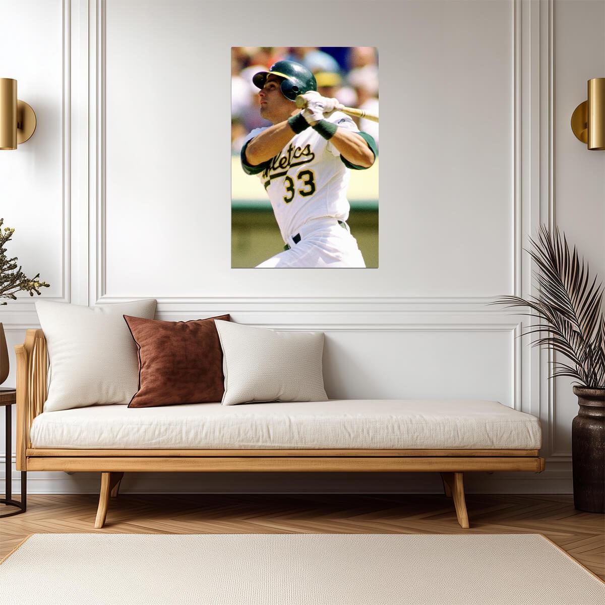 Jose Canseco Oakland Athletics | At Bat Photo | Vintage Baseball Poster - Sports Poster