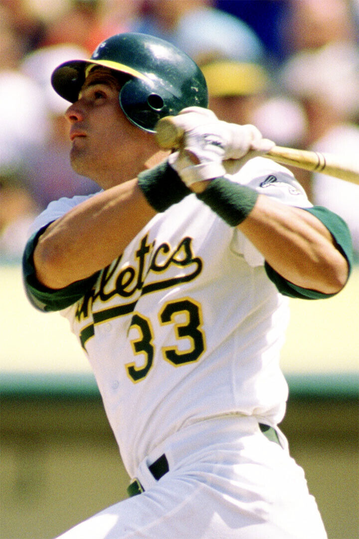 Jose Canseco Oakland Athletics | At Bat Photo | Vintage Baseball Poster - Sports Poster